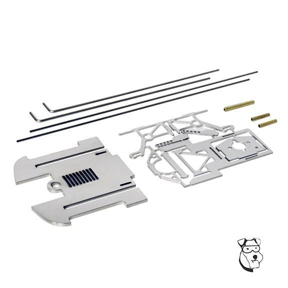 MID AMERICA 1/24 NO BAR DRAG CHASSIS W/HEAVY NOSE - UNASSEMBLED KIT