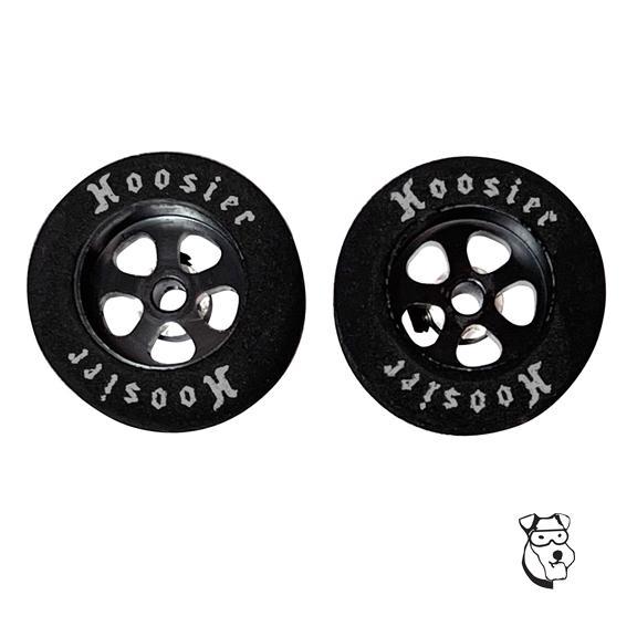 MID AMERICA Hard Body Front Black Tires - 1/8" Axle x 1.032" Dia. x .400" Wide HARD (Pair)