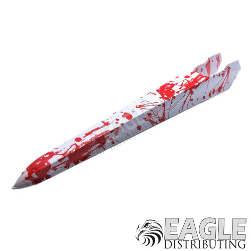 White with Red Splatter Dragster Body