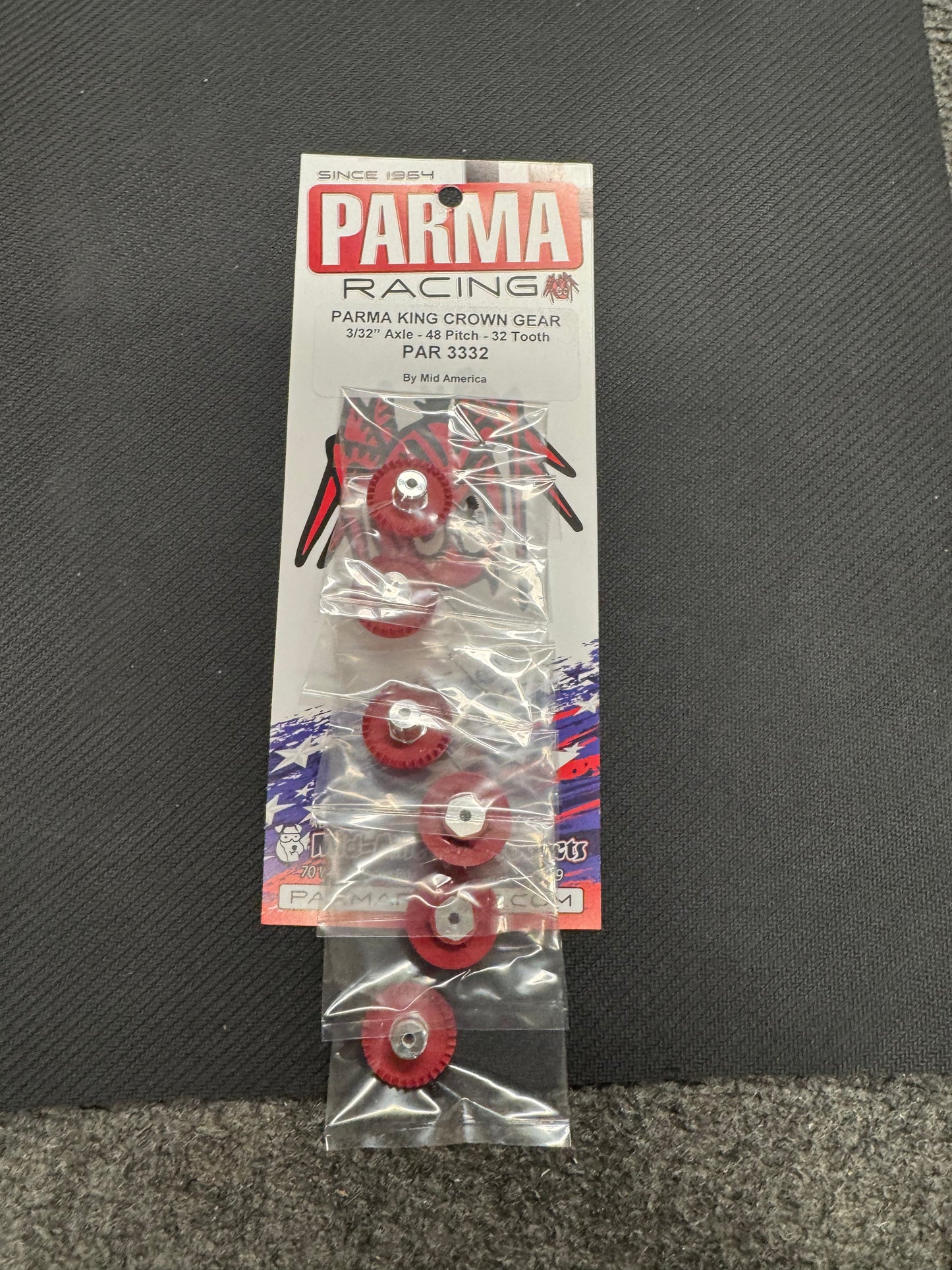 PAR 3329 PARMA KING Crown Gear - 3/32" Axle - 48 Pitch - 34 Tooth (Copy)