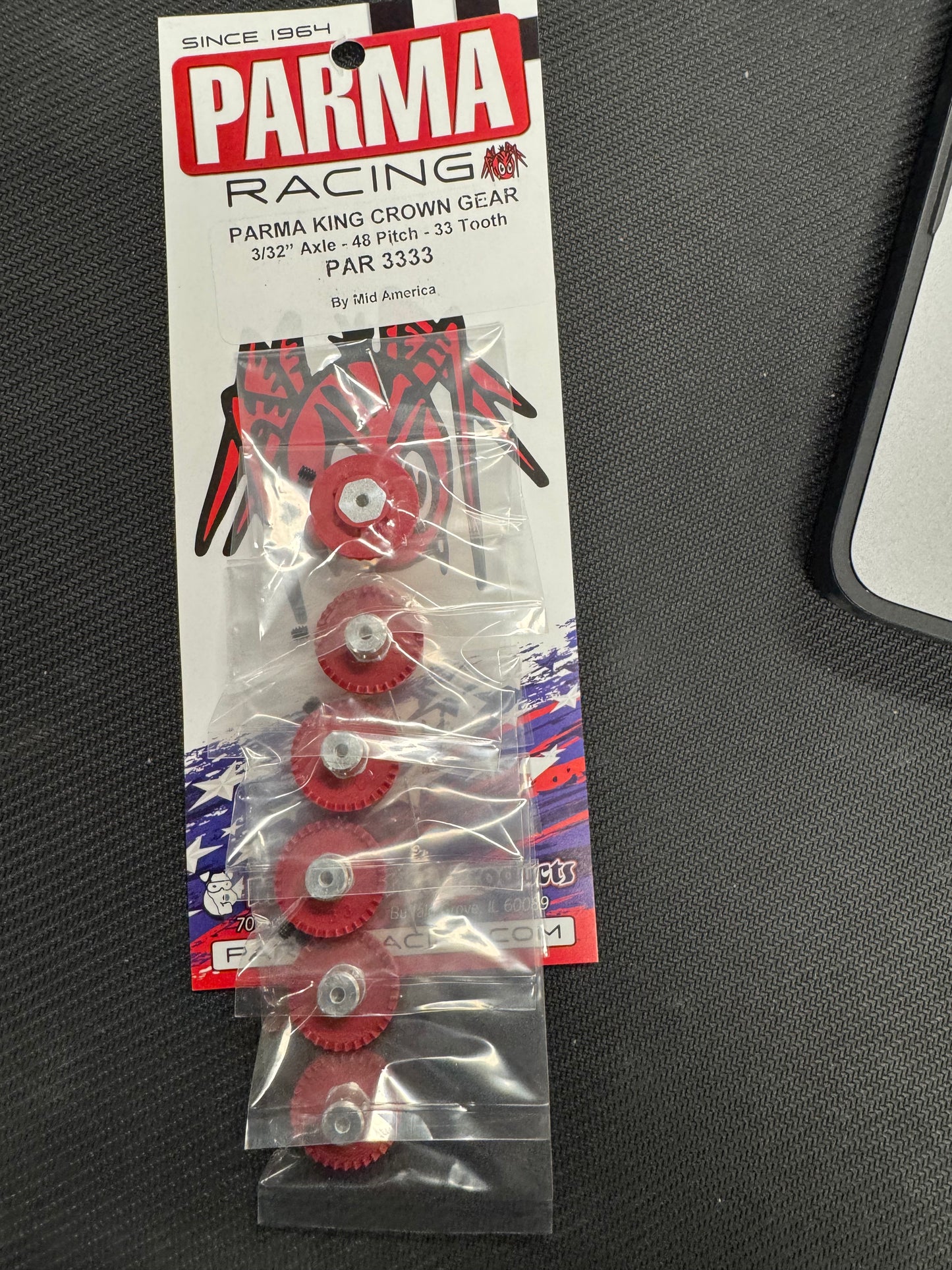 PAR 3333 PARMA KING CROWN GEAR FOR 3/32" AXLE 48 PITCH - 33 TOOTH (1 Pc)