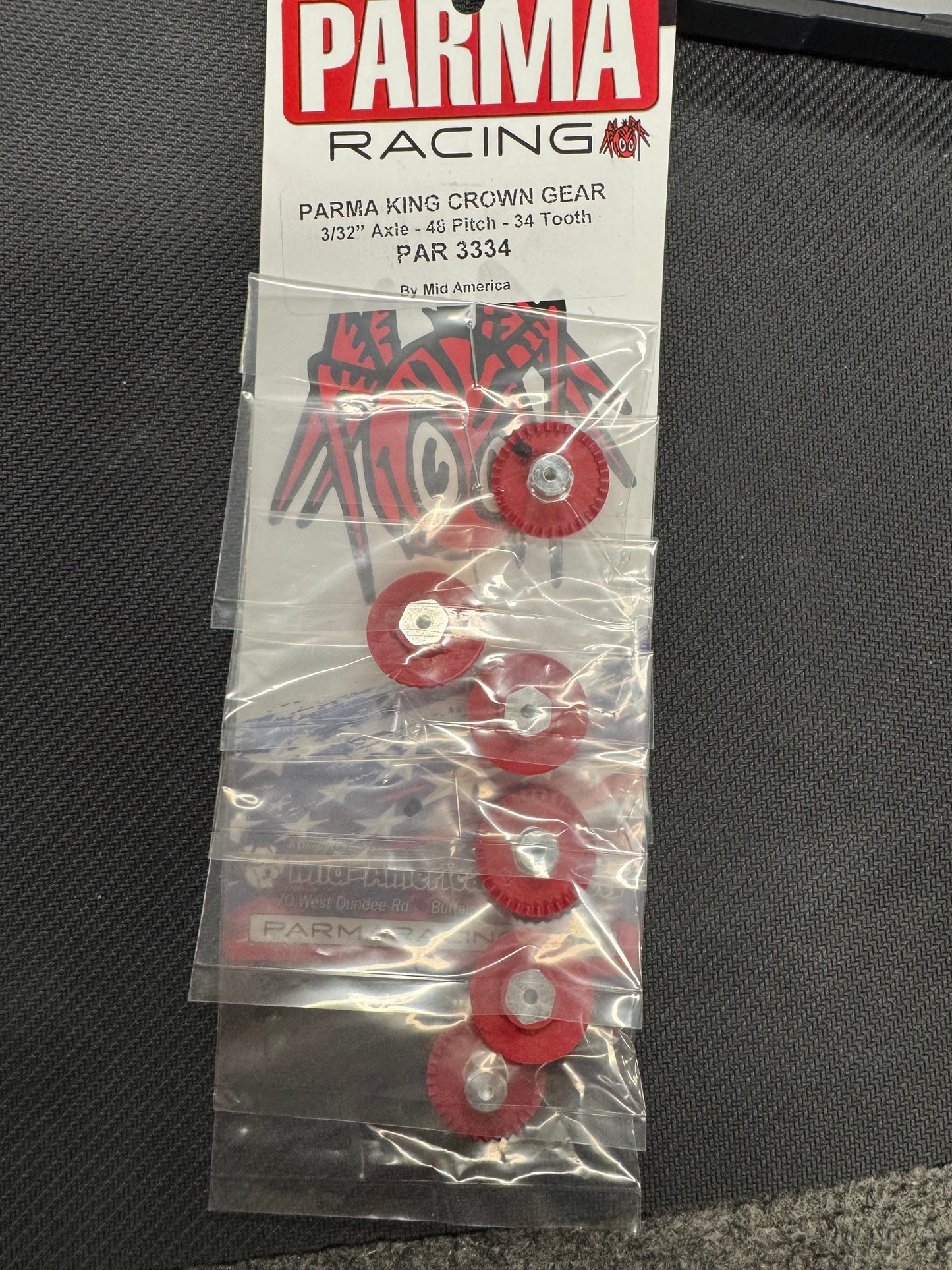 MID 3334 PARMA KING CROWN GEAR FOR 3/32" AXLE 48 PITCH - 33 TOOTH (1 Pc)