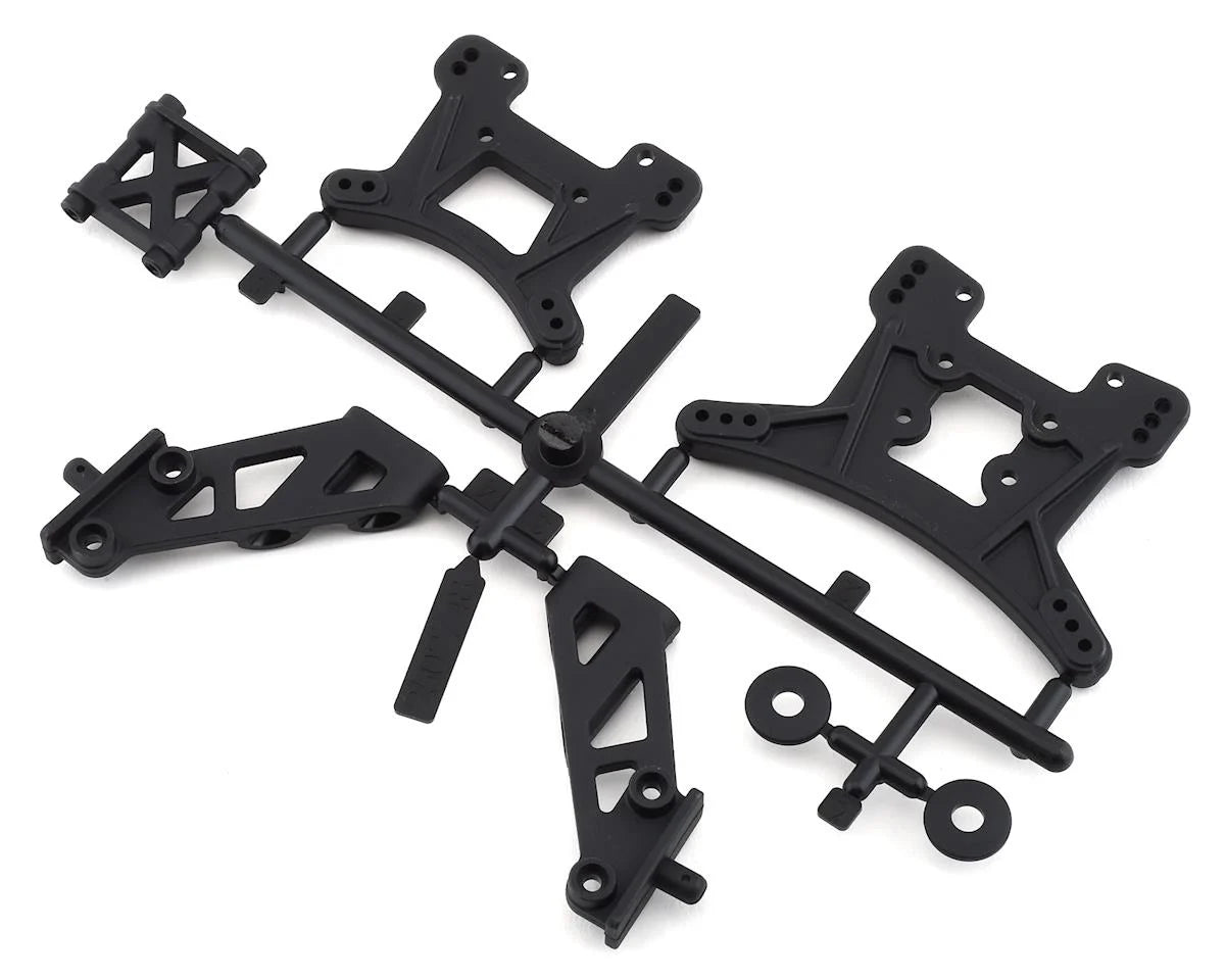 ASC21503 Team Associated Reflex 14B/14T Front & Rear Shock Tower Set w/Wing Mounts