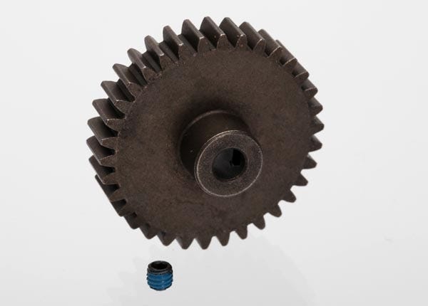 TRAXXAS Gear, 34-T pinion (1.0 metric pitch) (fits 5mm shaft)/ set screw