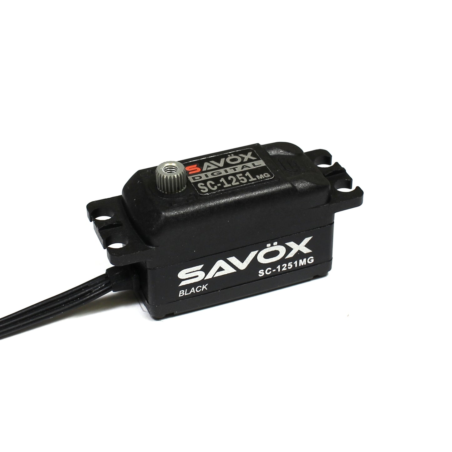 Savox BLACK EDITION LOW PROFILE DIGITAL SERVO .09/125 @ 6.0V 1251MG-BE