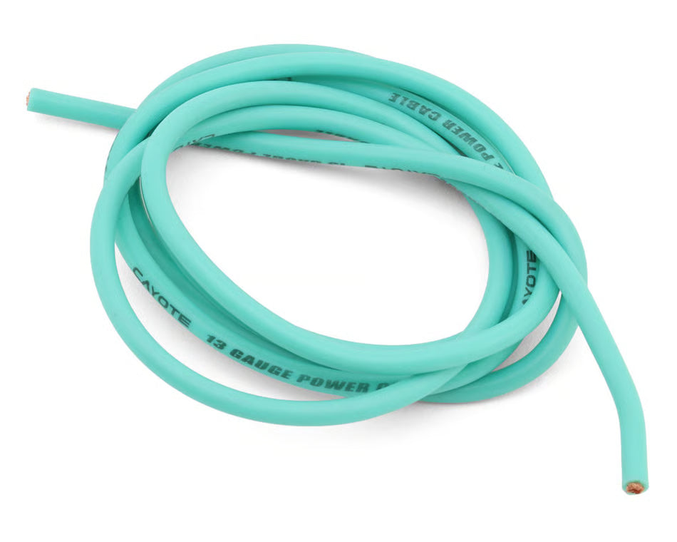 Cayote Thin-Wall Silicone Wire (Aurora Green) (1 Meter) (13AWG)