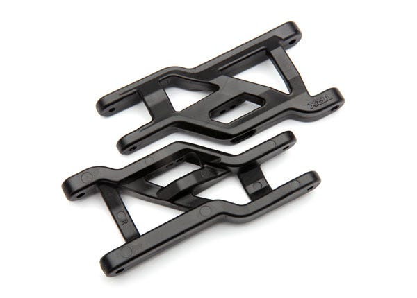 TRAXXAS Suspension arms, black, front, heavy duty (2)