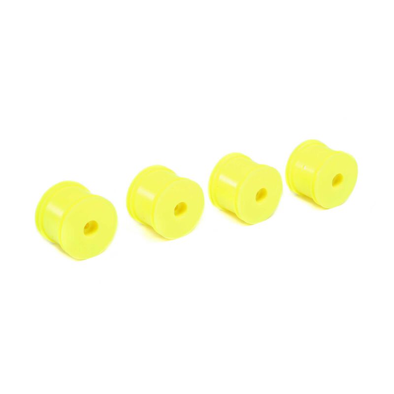 LOSI FR/RR Wheel, Yellow (4): Mini-T 2.0