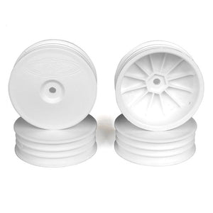 DE RACING Slim Speedline Buggy Wheels, Front, White, 4pcs