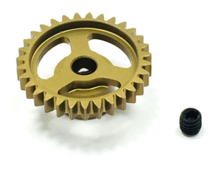 TRINITY Ultra Lightweight Aluminum Pinion Gear, Thin, 48 Pitch, 33T TEP4033