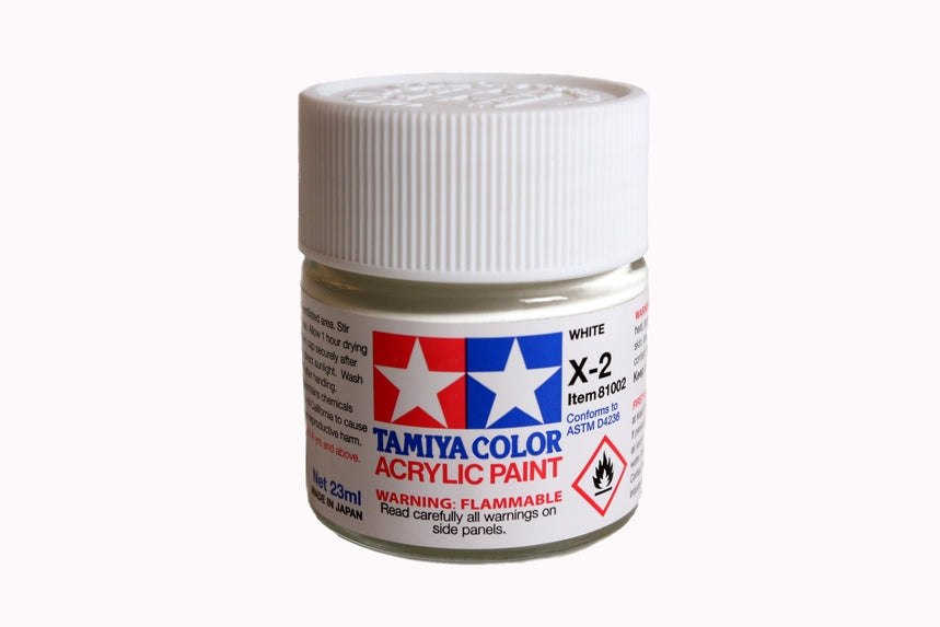 TAMIYA Acrylic X-2 White Paint, 23ml Bottle TAM81002