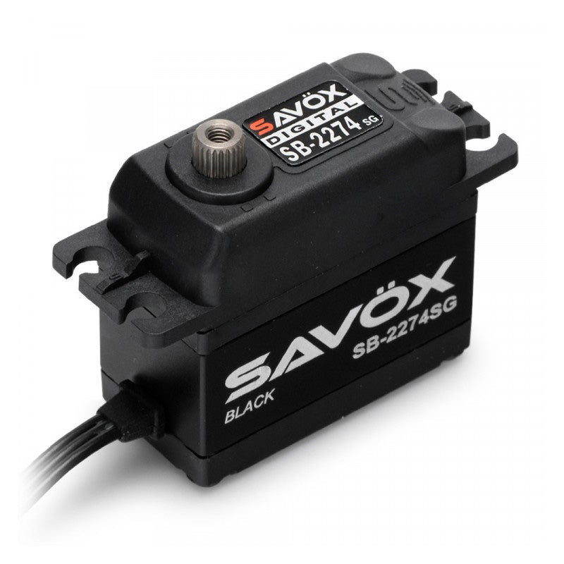 Savox Black Edition High Voltage Brushless Digital Servo 0.080sec / 347.2oz @ 7.4V SAVSB2274SG-BE