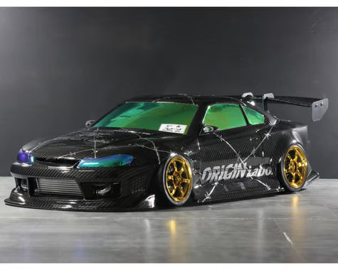 Pandora RC 1/10 Nissan Silvia S15 ORIGIN Labo Raijin Drift Body Set (Thunder God) (Carbon Fiber Dipped) (257-260mm)