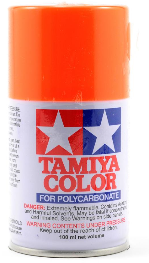 Tamiya PS-24 Fluorescent Orange Lexan Spray Paint (100ml) TAM86024