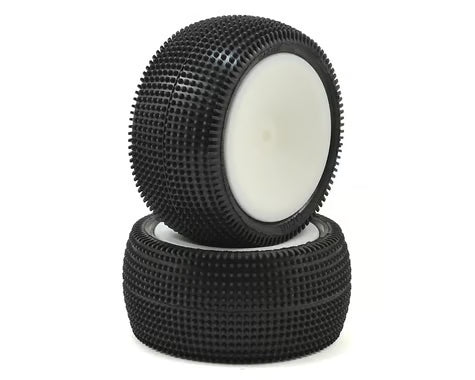 Schumacher Cactus 2.2" Rear 1/10 Buggy Pre-Mounted Carpet Tire (2) (Yellow)