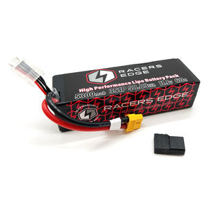 Racers Edge 5300mAh 3S 11.1V 60C Hard Case Lipo Battery, XT60 Connector with TRX Adapter