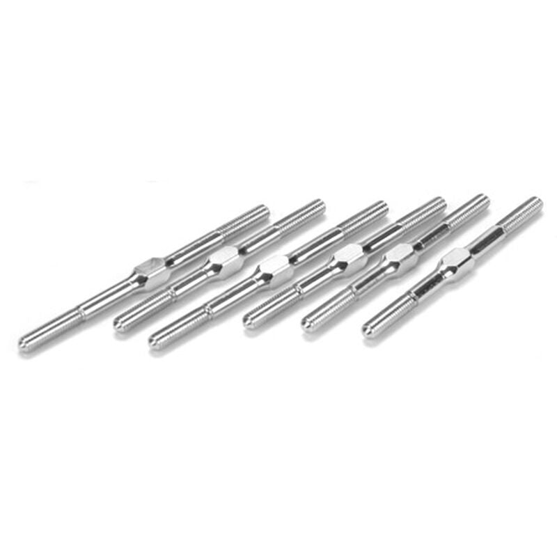 LOSI Front/Rear Steering Turnbuckle Set (6): 10-T LOSB4003