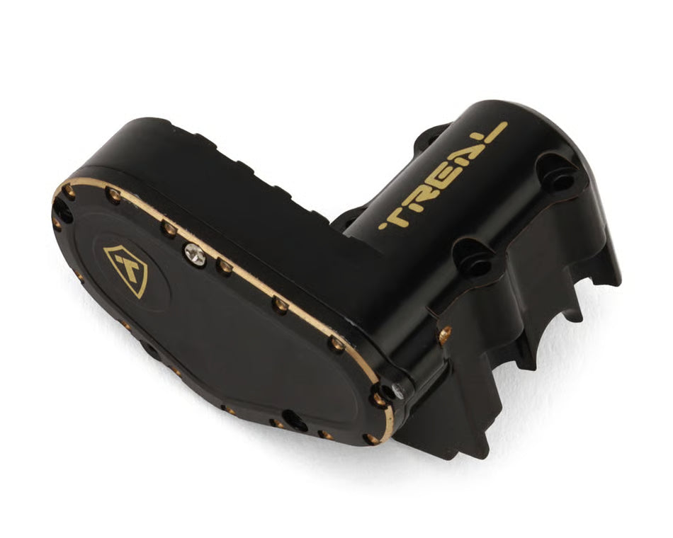 Treal Hobby Axial SCX30 Brass Transmission Case (Black) (28g)