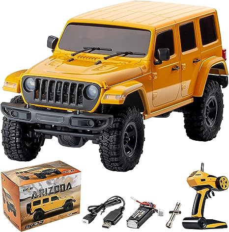 EAZYRC Arizona RC Crawler 1/18 Scale Remote Control Car 4WD Off Road Truck Climbing Car Models RTR with 2.4GHz Transmitter Battery and Charger EAZ11803