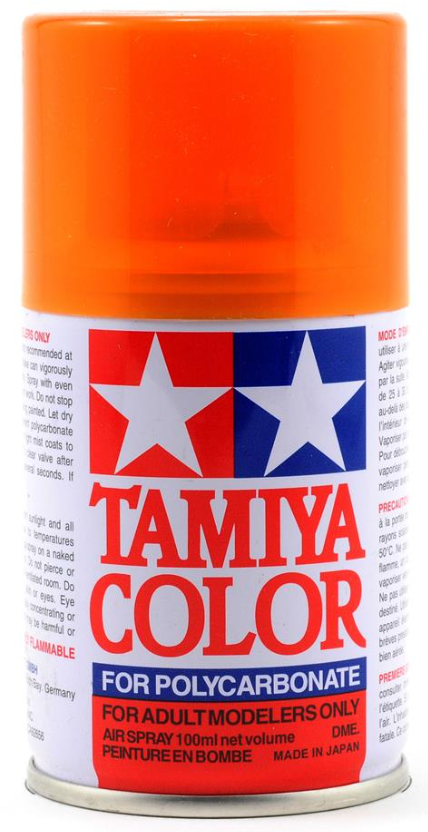 Tamiya PS-43 Translucent Orange Lexan Spray Paint (100ml) TAM86043