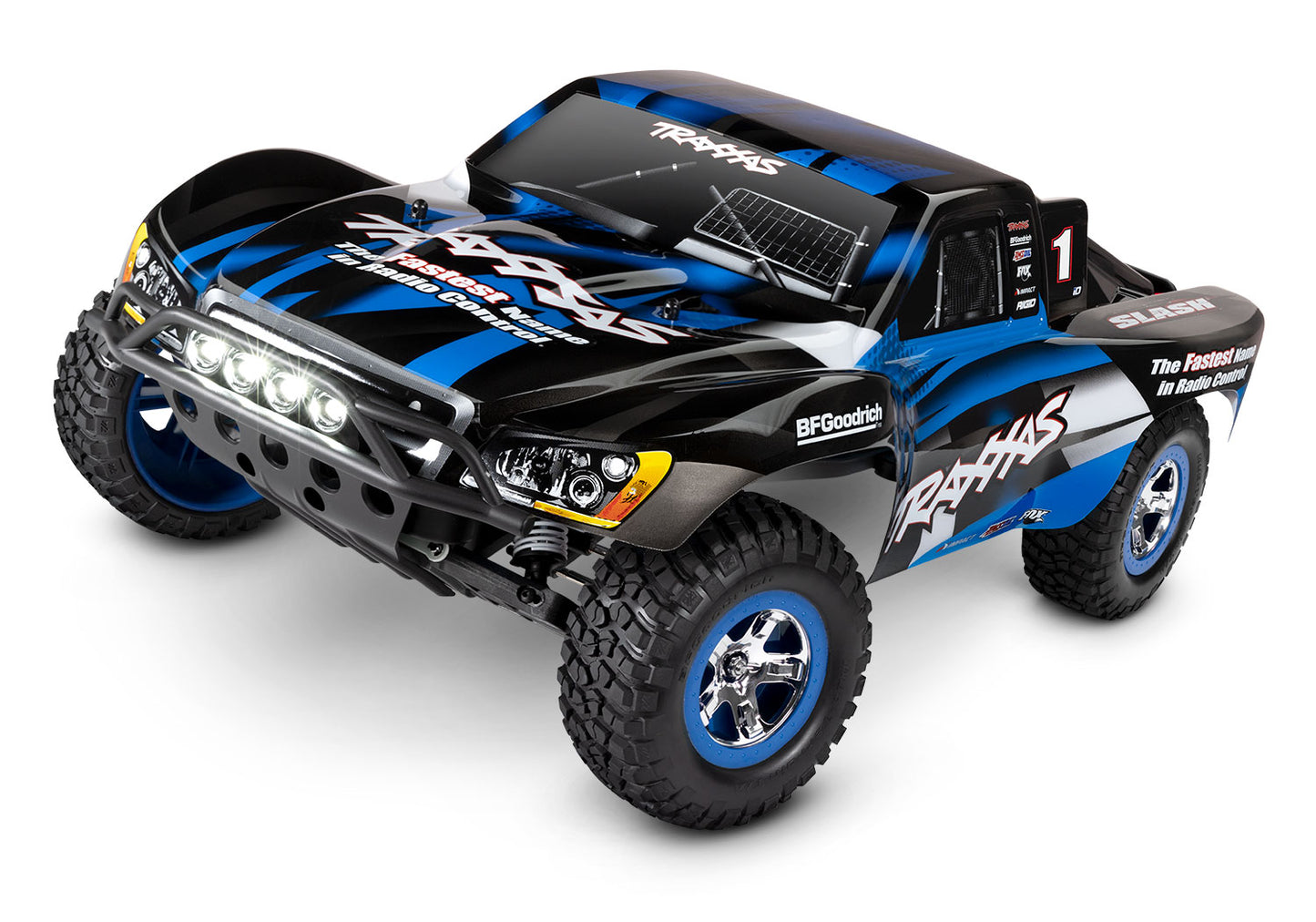 TRAXXAS SLASH 2WD WITH LED LIGHTS BLUE