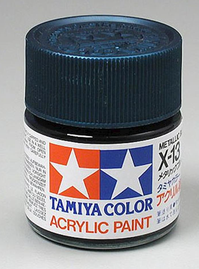 Tamiya X-13 Metallic Blue Acrylic Paint (23ml) TAM81013