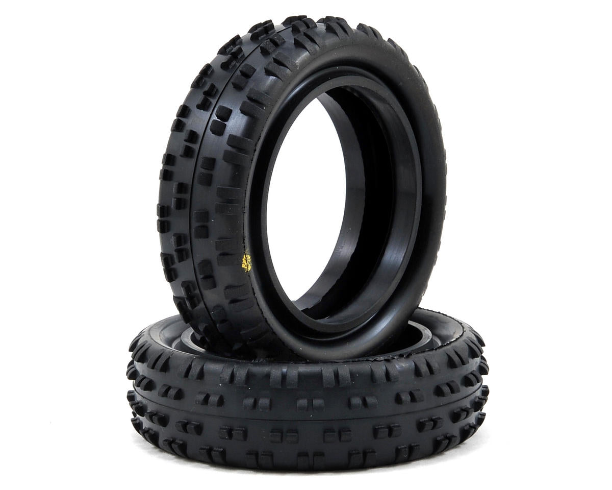 Schumacher "Cut Stagger" Low Profile 2.2" 1/10 2WD Buggy Front Turf Tires (2) (Yellow) SCHU6770
