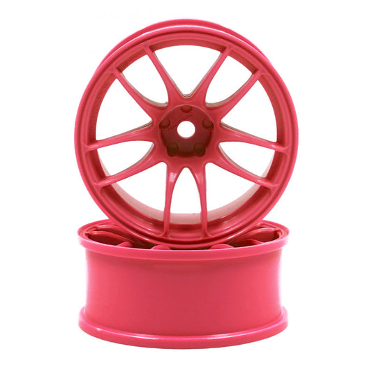 Overdose R-SPEC WORK EMOTION Kiwami Offset +7 Rim 2 pcs Flo Pink For 1/10 RC Drift
