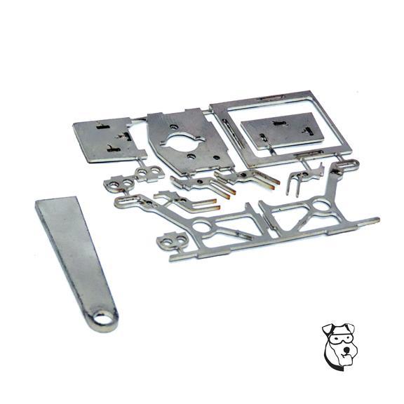 1/24 JR DRAGSTER CHASSIS W/HEAVY NOSE KIT - STAINLESS