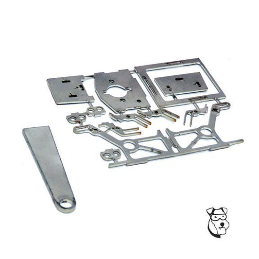 1/24 JR DRAGSTER CHASSIS W/HEAVY NOSE KIT - STAINLESS