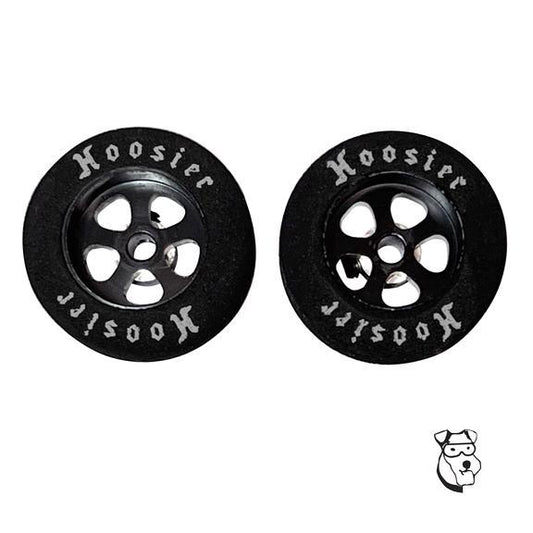 MID AMERICA Hard Body Front Black Tires - 1/8" Axle x 1.032" Dia. x .400" Wide HARD (Pair)