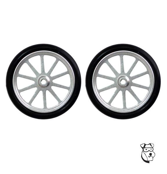 MID AMERICA DRAGSTER 10 SPOKE FRONTS .800" TALL - SILVER (PAIR)