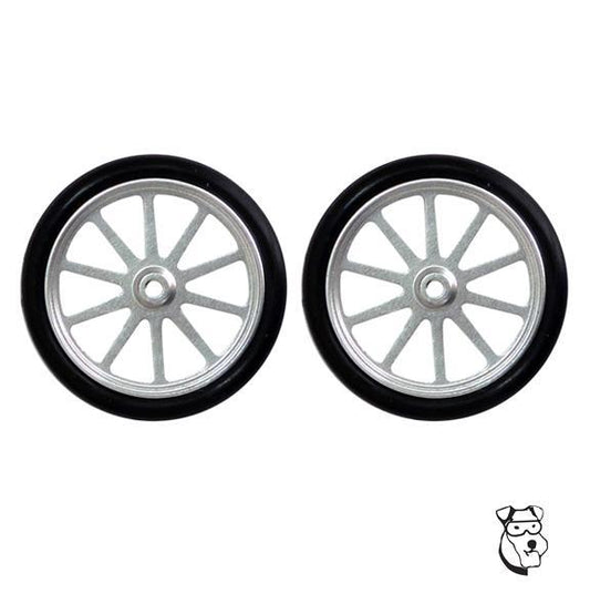 MID AMERICA DRAGSTER 10 SPOKE FRONTS .800" TALL - SILVER (PAIR)