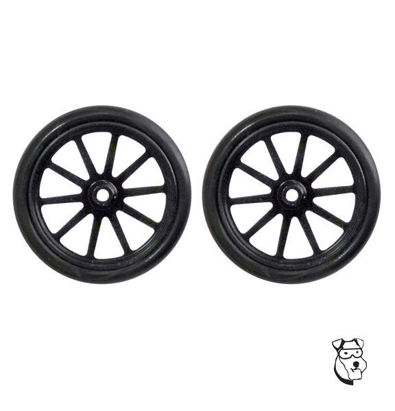 MID AMERICA DRAGSTER 10 SPOKE FRONTS .800" TALL - BLACK (PAIR)