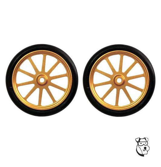 MID AMERICA DRAGSTER 10 SPOKE FRONTS .800" TALL - GOLD (PAIR)