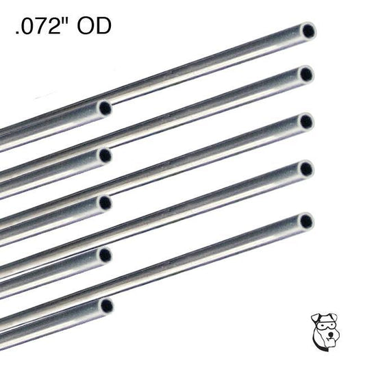 MID AMERICA STAINLESS TUBING .072" OD x 12" Long (10 Pcs)