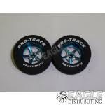 3/32 x 1 1/16 x .435 Blue Bulldog Drag Rear Wheels with Nat. Rubber Tires (Copy)