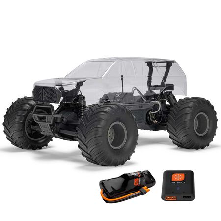 1/10 GORGON 2WD RTA Kit Brushed Monster Truck (Battery & Charger Included), Clear ARA3230SKT2