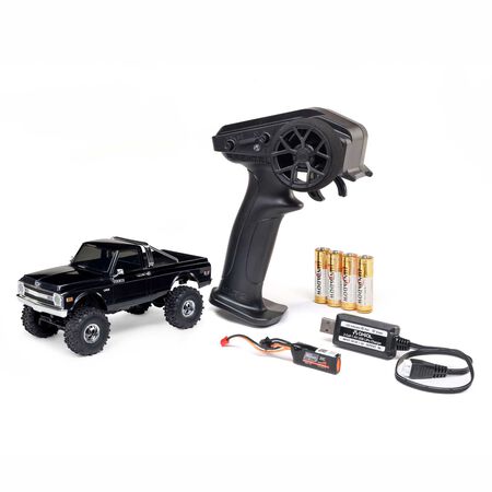 1/30 SCX30 Chevrolet K10 4X4 RTR Brushed Rock Crawler (Battery & Charger Included), black