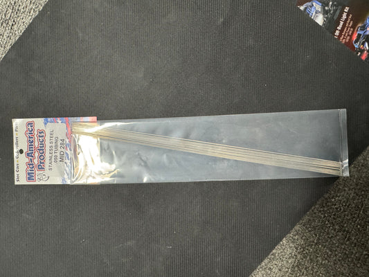 MID 284 MID AMERICA STAINLESS TUBING .050" OD x 12" Long (10 Pcs)