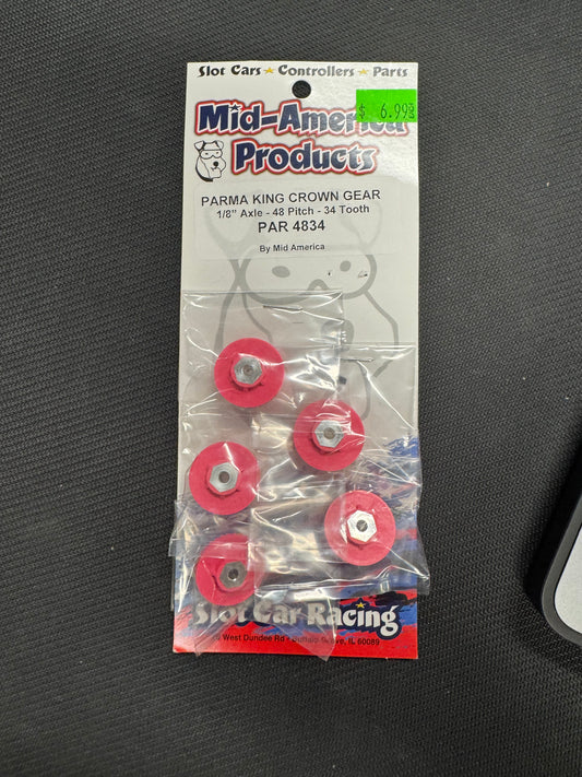 PAR 4834 PARMA KING CROWN GEAR FOR 1/8" AXLE 48 PITCH - 34 TOOTH (1 Pc)
