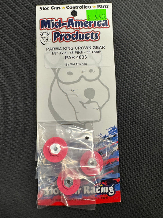 PAR 4833 PARMA KING CROWN GEAR FOR 1/8" AXLE 48 PITCH - 33 TOOTH (1 Pc)