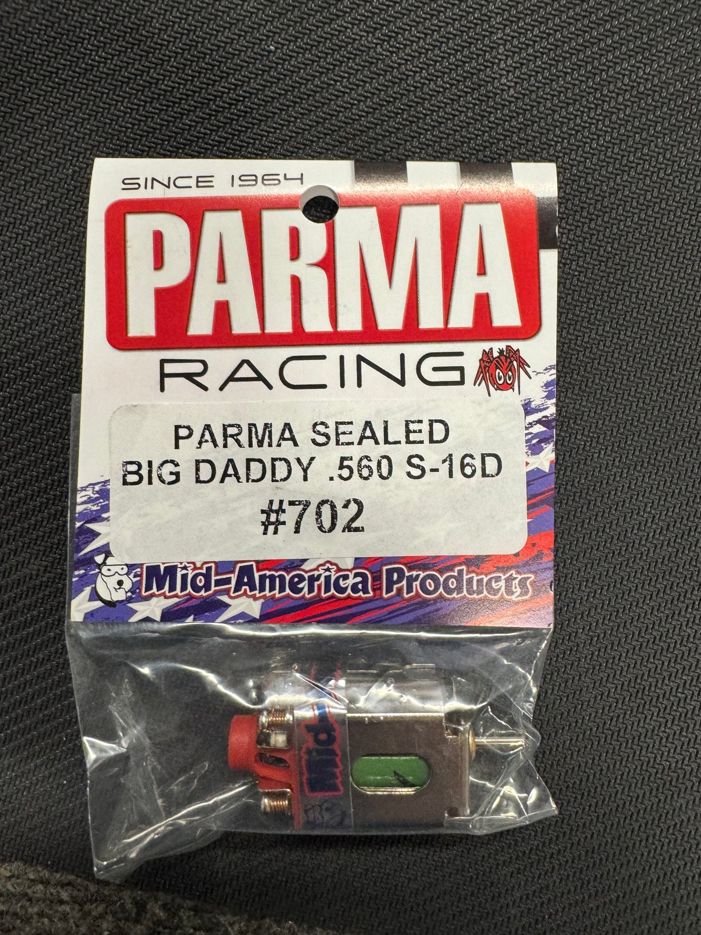 702 PARMA Super 16D BIG DADDY Motor - Balanced w/Seal - .560" Dia. Armature