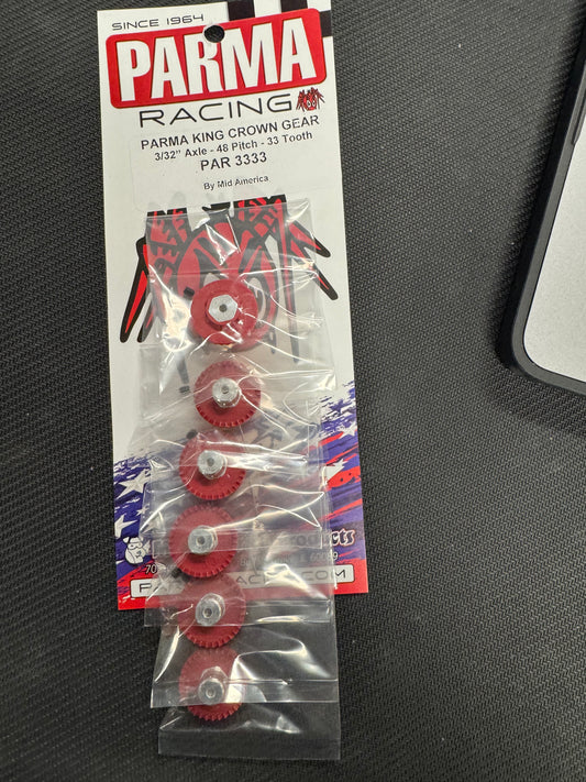 PAR 3333 PARMA KING CROWN GEAR FOR 3/32" AXLE 48 PITCH - 33 TOOTH (1 Pc)