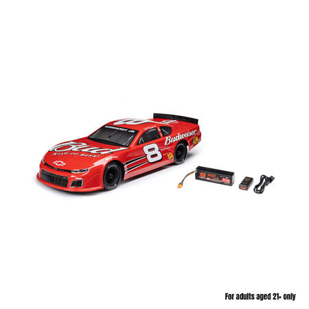 1/12 ALM RC Race Car Dale Earnhardt Jr. No. 8 2025 Budweiser Chevrolet ZL1 2S AWD On-Road (Battery & Charger Included), Red LOS-3104T2