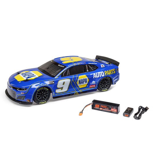 1/12 NASCAR RC Racecar Chase Elliott No. 9 NAPA 2025 Chevrolet Camaro ZL1 2S AWD RTR Brushed On-Road (Battery & Charger Included)