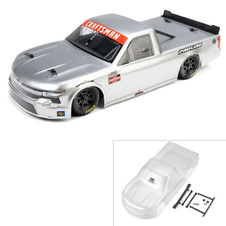 1/12 Pre-Cut 2024 Chevy Silverado Truck Clear Body: Losi NASCAR