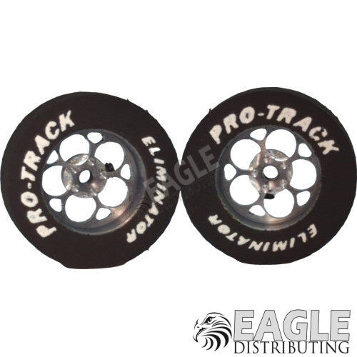 3/32 x 1 1/16 x .300 Gunmetal Magnum Drag Rear Wheels with Nat. Rubber Tires