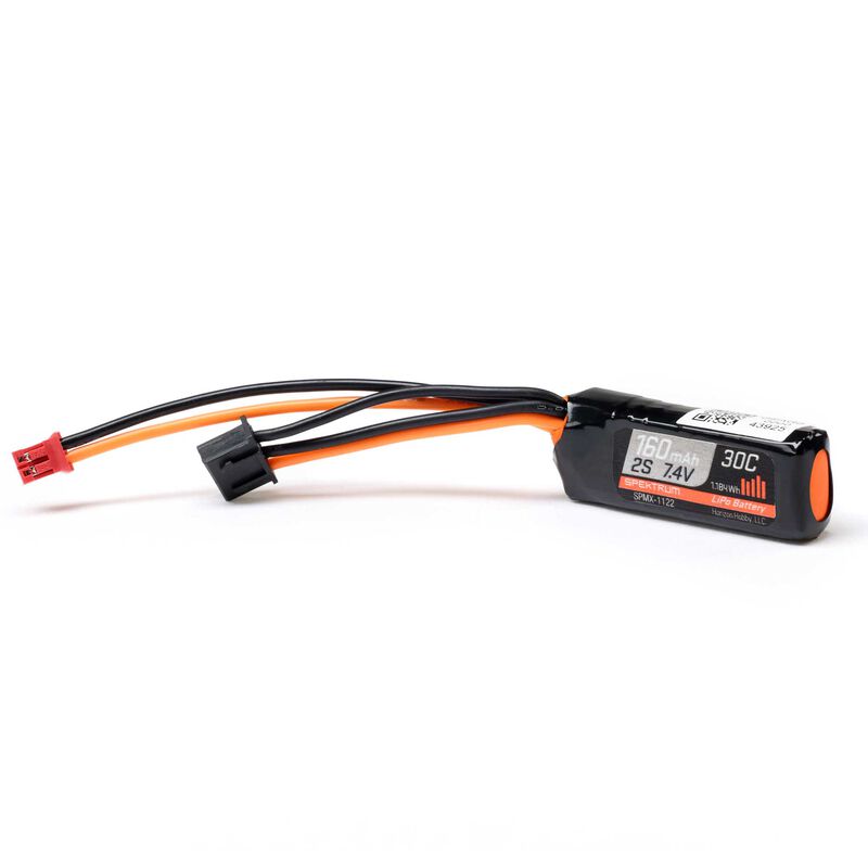 7.4V 160mAh 2S 30C LiPo Battery: PH2.0