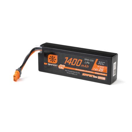 2S 7.4V 1400mAh 30C G2 SmartFit Grom Hard Case LiPo IC2